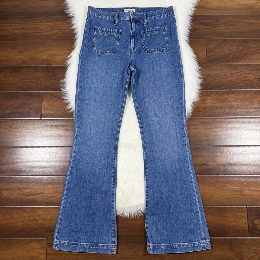 Madewell Women's Size 31 Medium Wash Flea Market Flare Denim Jeans F1597